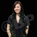 6' Black Feather Boa with Gold Tinsel